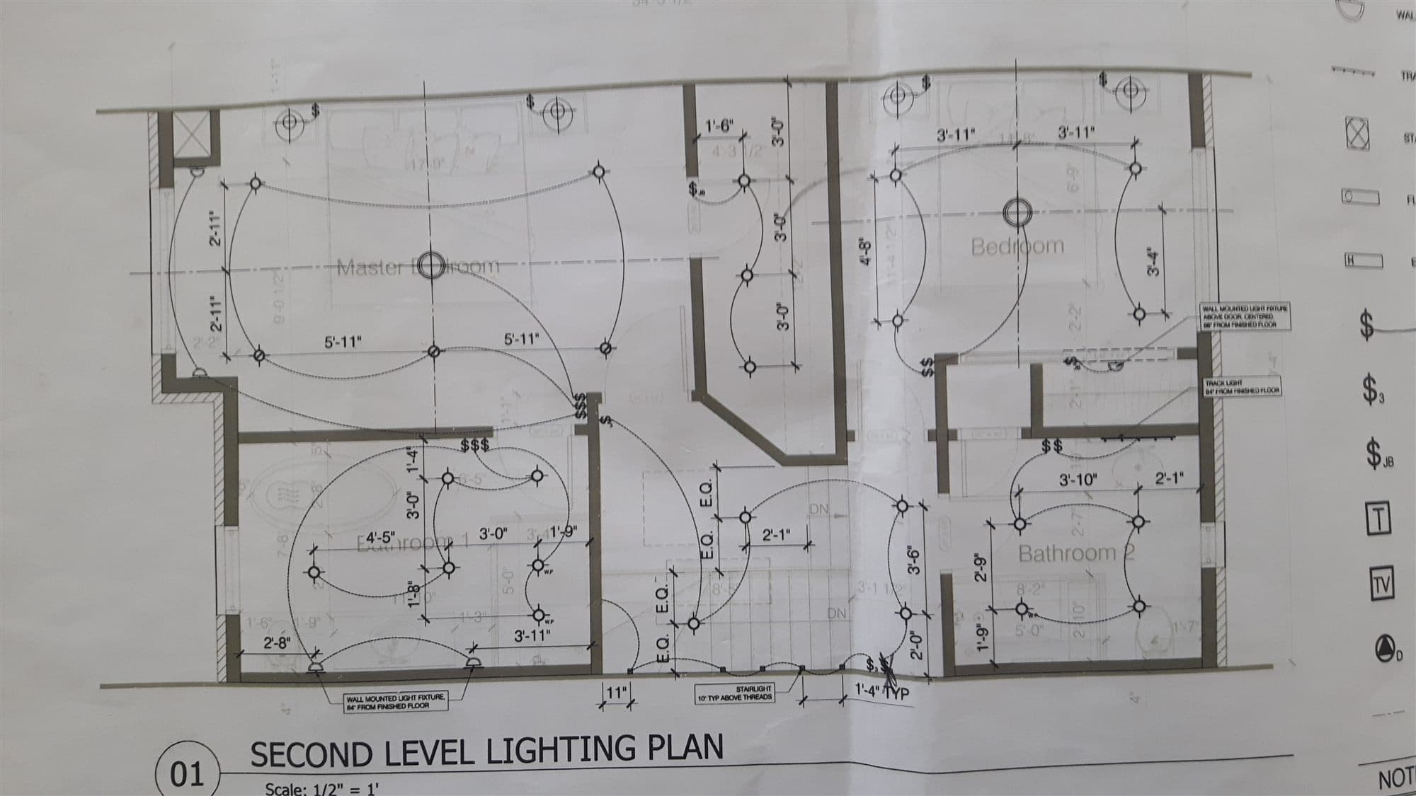 Plan électrique résidentiel préparé pour un câblage de rénovation